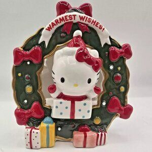 Blue Sky Hello Kitty Warmest Wishes Wreath Tea Light Holder